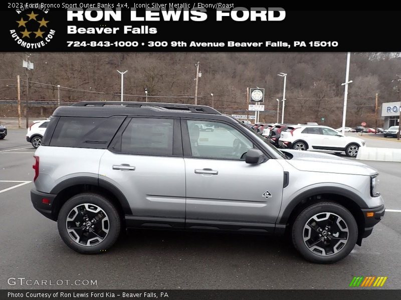 Iconic Silver Metallic / Ebony/Roast 2023 Ford Bronco Sport Outer Banks 4x4