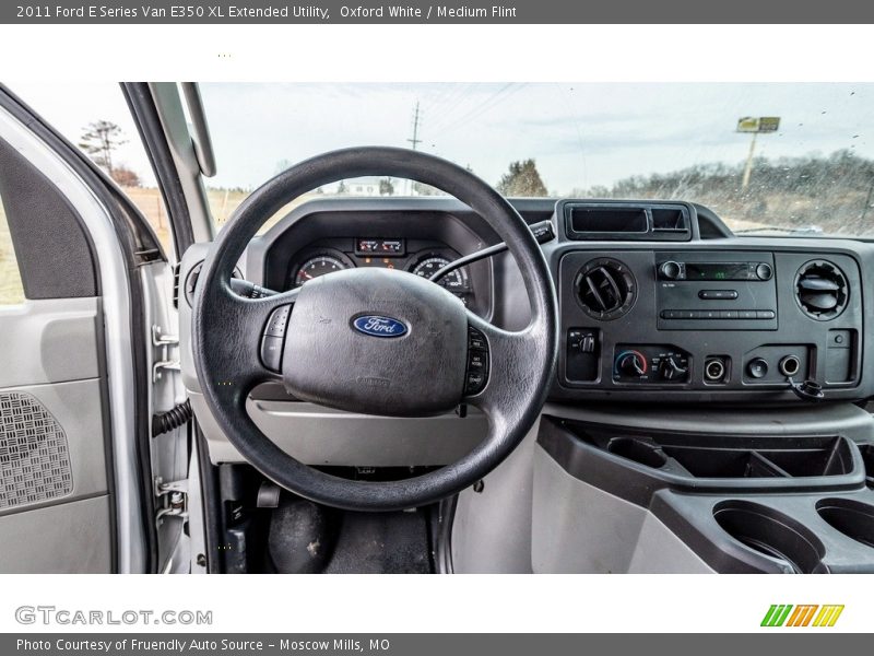 Oxford White / Medium Flint 2011 Ford E Series Van E350 XL Extended Utility