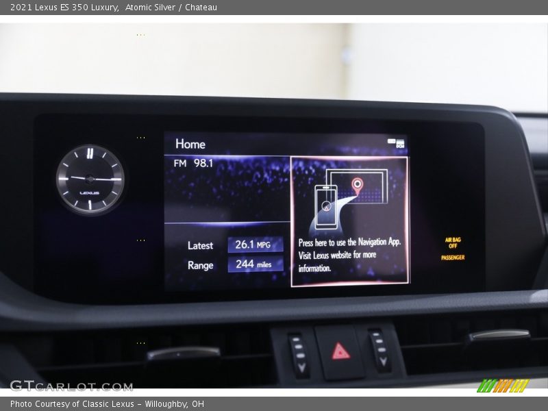 Atomic Silver / Chateau 2021 Lexus ES 350 Luxury