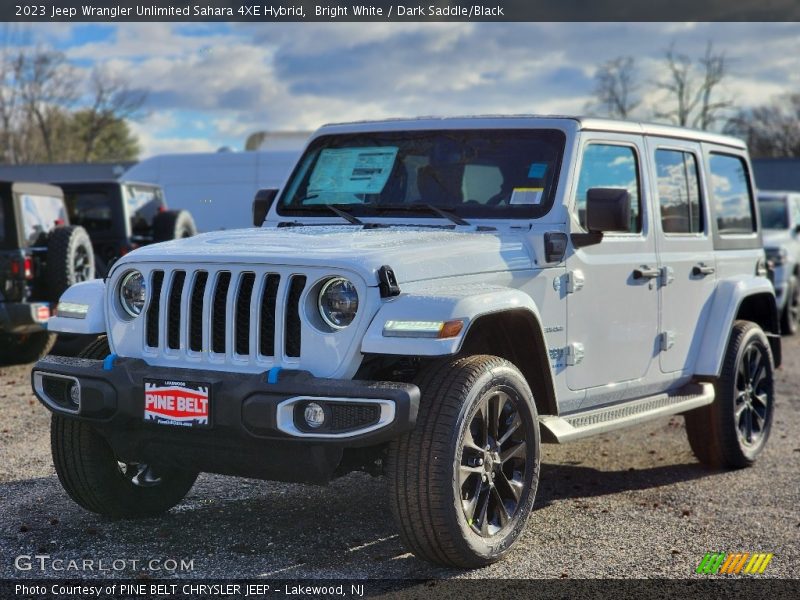 Bright White / Dark Saddle/Black 2023 Jeep Wrangler Unlimited Sahara 4XE Hybrid