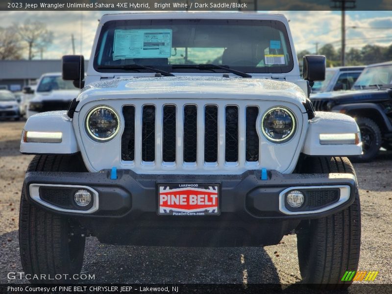 Bright White / Dark Saddle/Black 2023 Jeep Wrangler Unlimited Sahara 4XE Hybrid