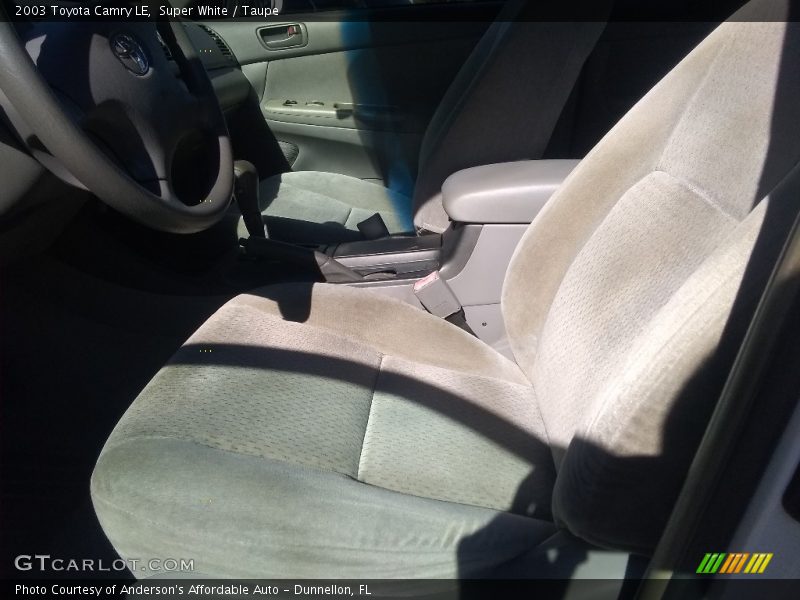 Super White / Taupe 2003 Toyota Camry LE