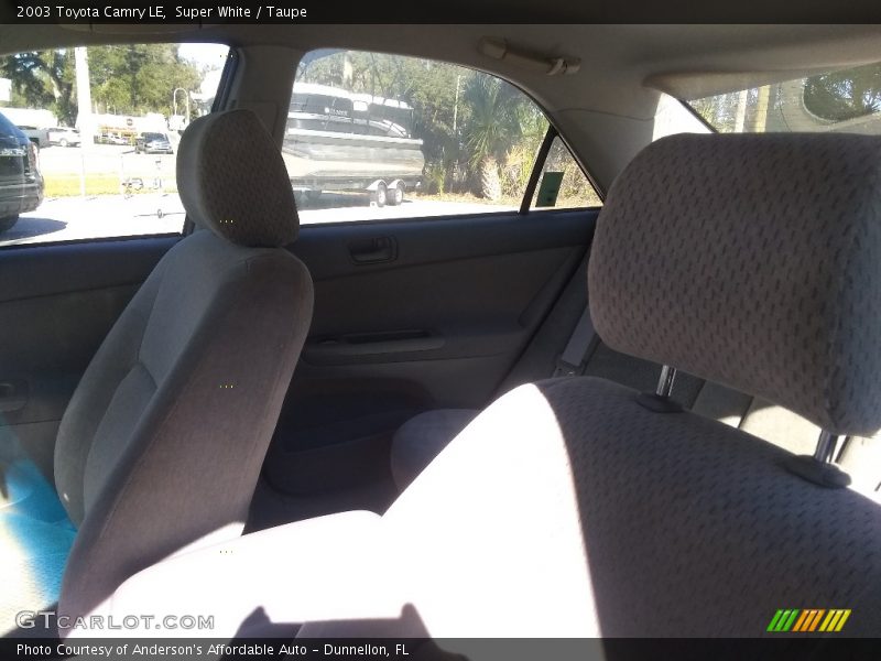 Super White / Taupe 2003 Toyota Camry LE