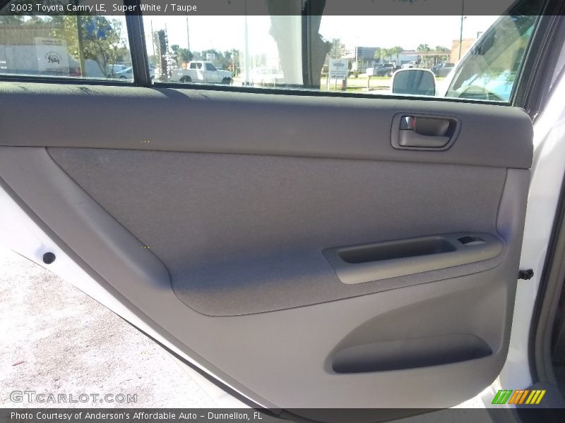 Super White / Taupe 2003 Toyota Camry LE