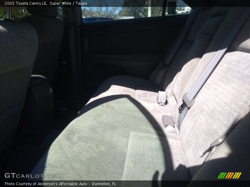 Super White / Taupe 2003 Toyota Camry LE