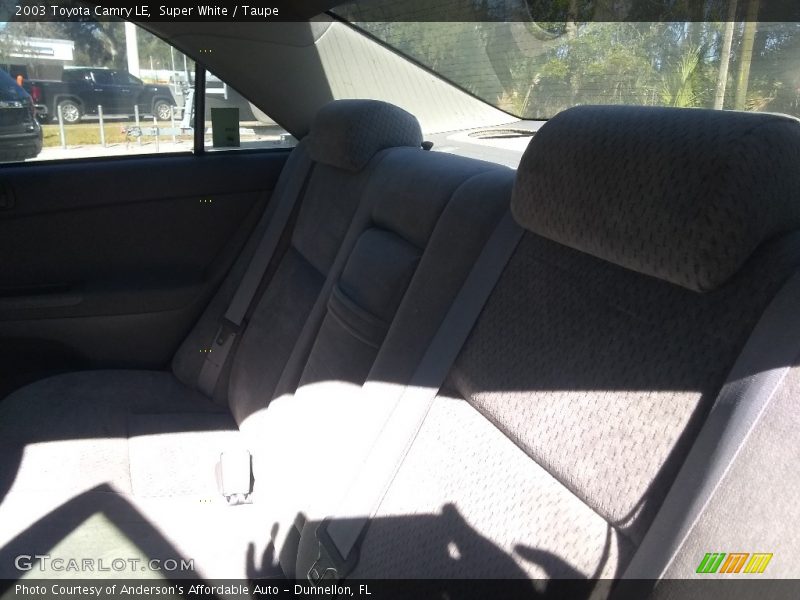 Super White / Taupe 2003 Toyota Camry LE