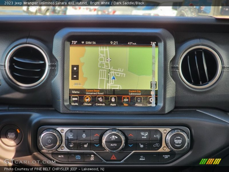 Navigation of 2023 Wrangler Unlimited Sahara 4XE Hybrid