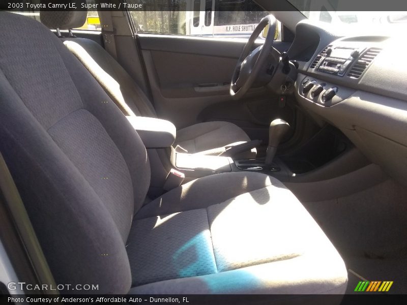 Super White / Taupe 2003 Toyota Camry LE