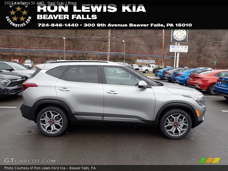 Steel Gray / Black 2023 Kia Seltos SX AWD