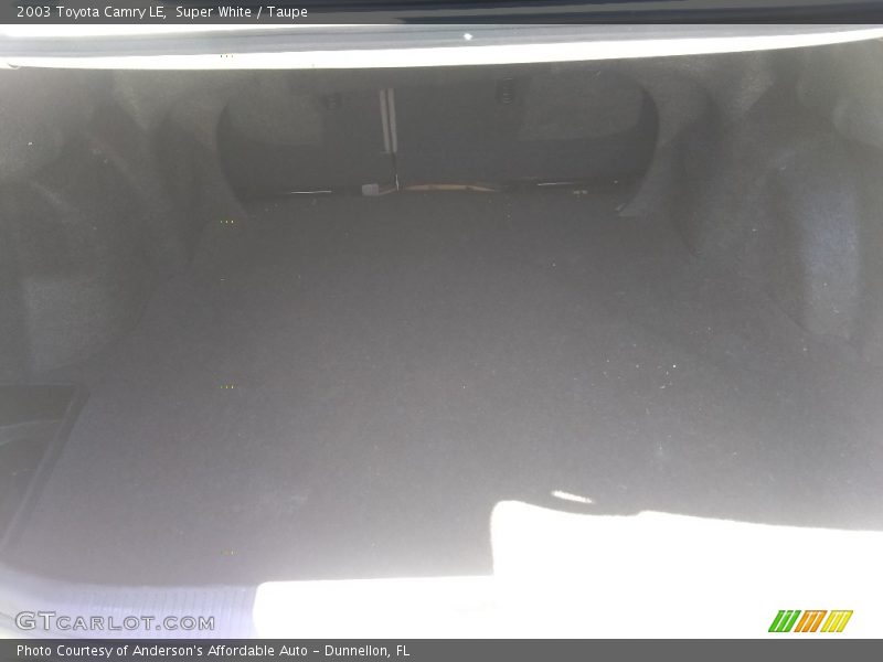 Super White / Taupe 2003 Toyota Camry LE