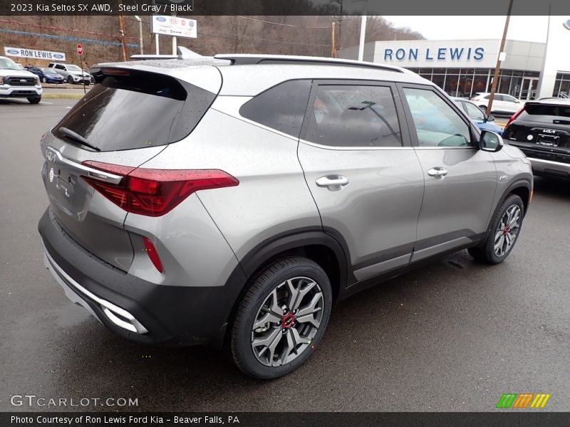 Steel Gray / Black 2023 Kia Seltos SX AWD