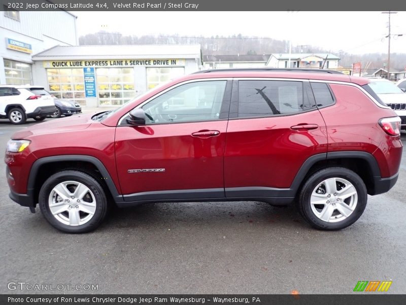 Velvet Red Pearl / Steel Gray 2022 Jeep Compass Latitude 4x4