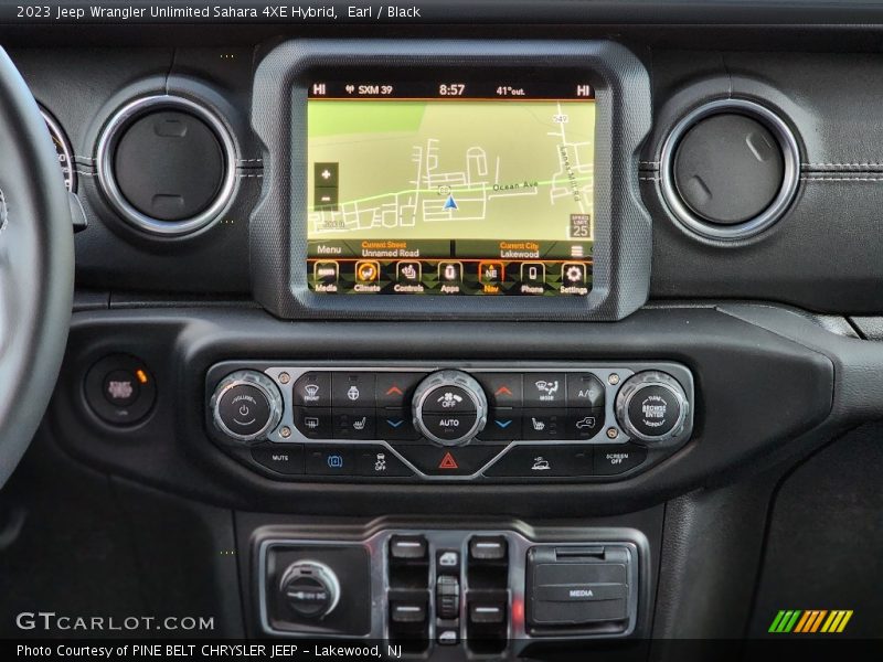 Navigation of 2023 Wrangler Unlimited Sahara 4XE Hybrid