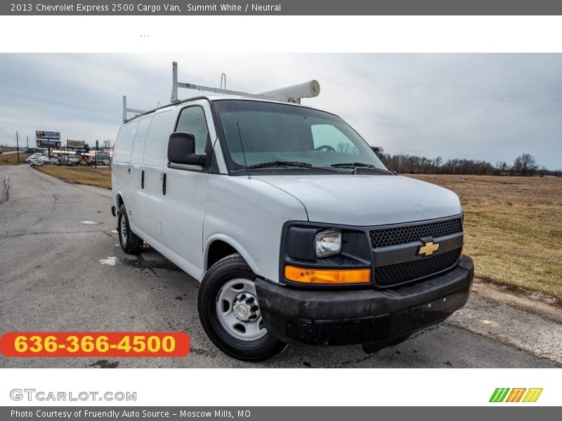 Summit White / Neutral 2013 Chevrolet Express 2500 Cargo Van