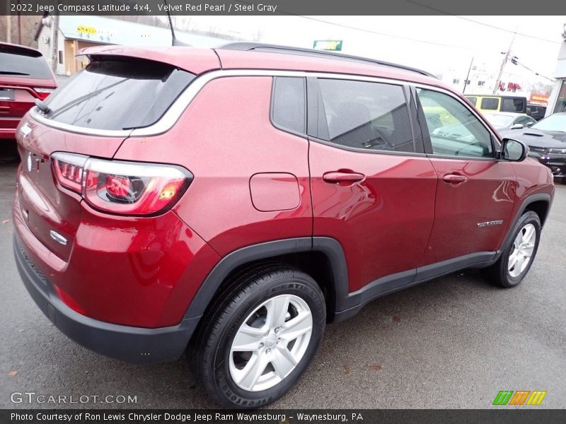 Velvet Red Pearl / Steel Gray 2022 Jeep Compass Latitude 4x4