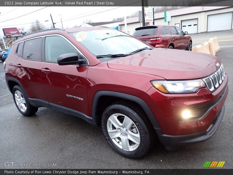 Velvet Red Pearl / Steel Gray 2022 Jeep Compass Latitude 4x4