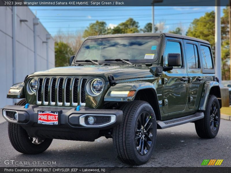 Sarge Green / Black 2023 Jeep Wrangler Unlimited Sahara 4XE Hybrid