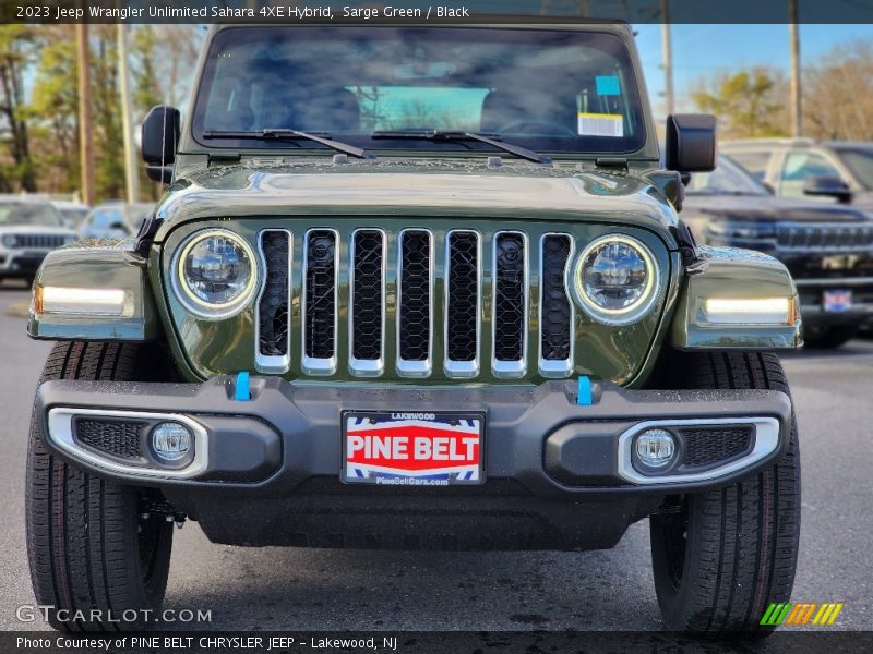 Sarge Green / Black 2023 Jeep Wrangler Unlimited Sahara 4XE Hybrid