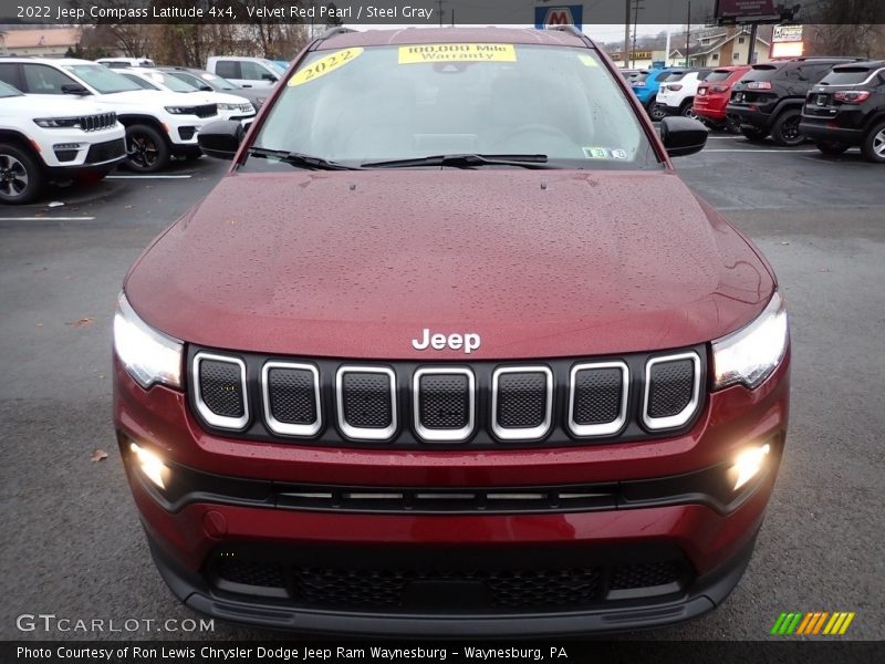 Velvet Red Pearl / Steel Gray 2022 Jeep Compass Latitude 4x4