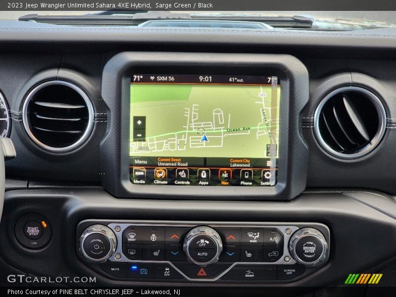 Navigation of 2023 Wrangler Unlimited Sahara 4XE Hybrid