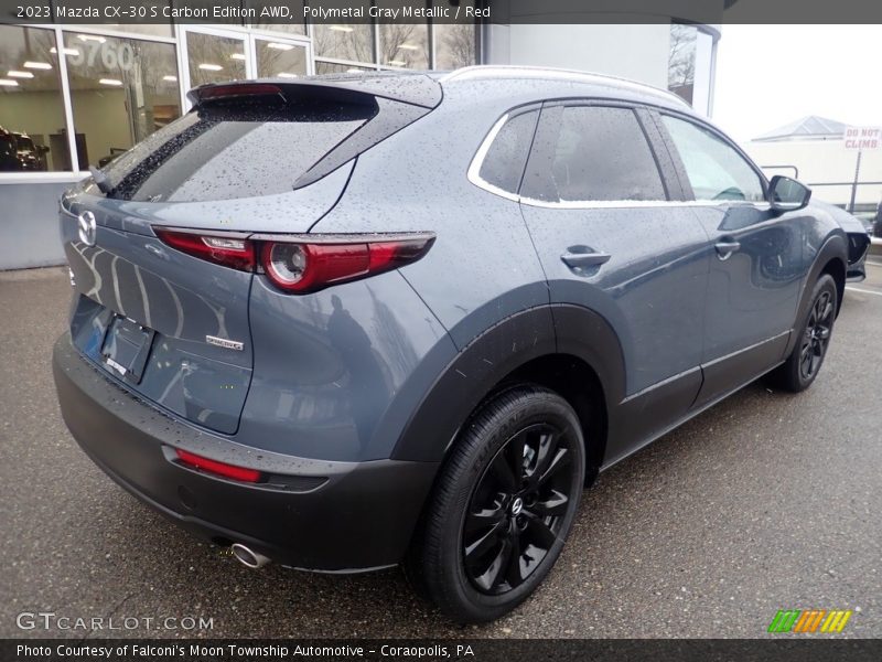 Polymetal Gray Metallic / Red 2023 Mazda CX-30 S Carbon Edition AWD