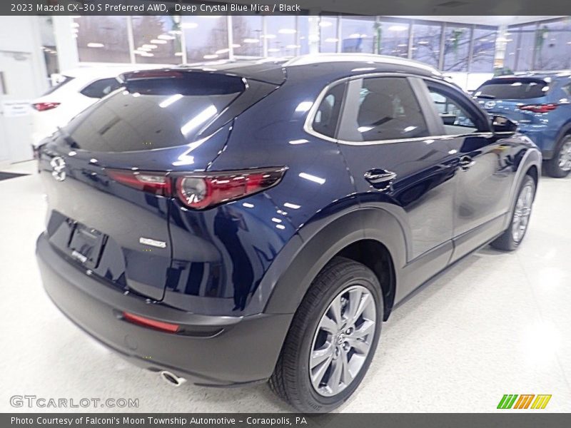 Deep Crystal Blue Mica / Black 2023 Mazda CX-30 S Preferred AWD