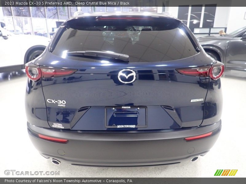 Deep Crystal Blue Mica / Black 2023 Mazda CX-30 S Preferred AWD