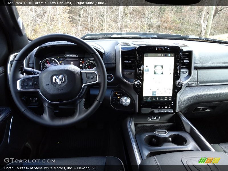 Bright White / Black 2022 Ram 1500 Laramie Crew Cab 4x4