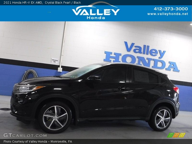 Crystal Black Pearl / Black 2021 Honda HR-V EX AWD