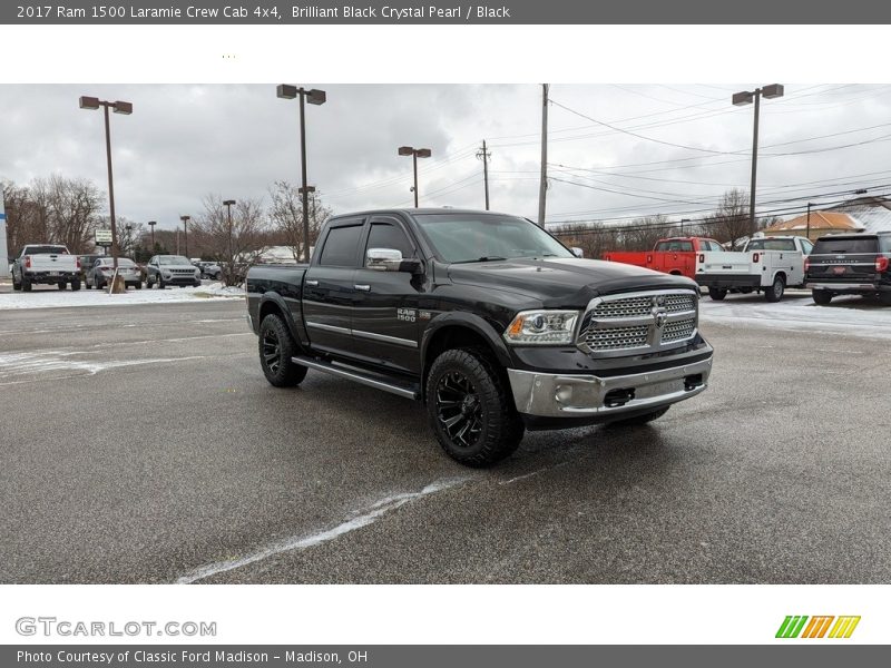 Brilliant Black Crystal Pearl / Black 2017 Ram 1500 Laramie Crew Cab 4x4