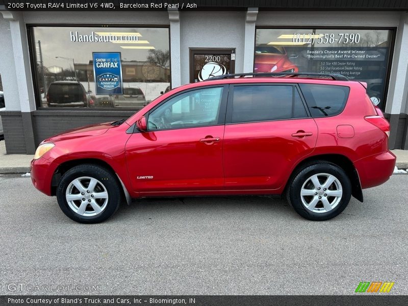 Barcelona Red Pearl / Ash 2008 Toyota RAV4 Limited V6 4WD
