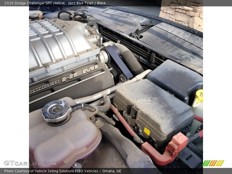 Jazz Blue Pearl / Black 2016 Dodge Challenger SRT Hellcat