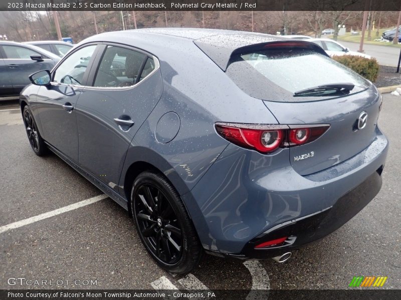 Polymetal Gray Metallic / Red 2023 Mazda Mazda3 2.5 S Carbon Edition Hatchback