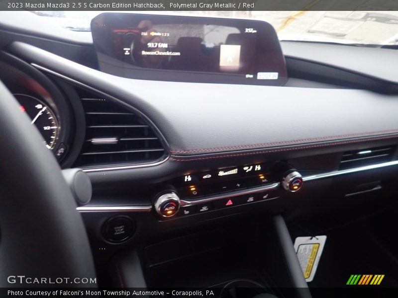 Polymetal Gray Metallic / Red 2023 Mazda Mazda3 2.5 S Carbon Edition Hatchback
