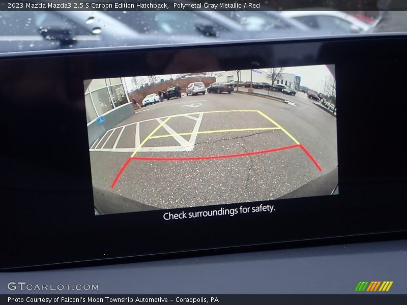 Polymetal Gray Metallic / Red 2023 Mazda Mazda3 2.5 S Carbon Edition Hatchback