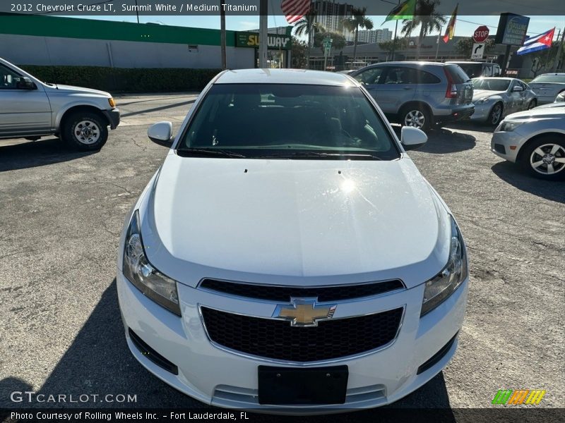 Summit White / Medium Titanium 2012 Chevrolet Cruze LT