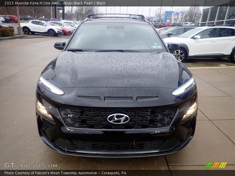 Abyss Black Pearl / Black 2023 Hyundai Kona N Line AWD