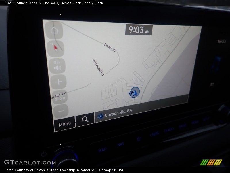 Navigation of 2023 Kona N Line AWD