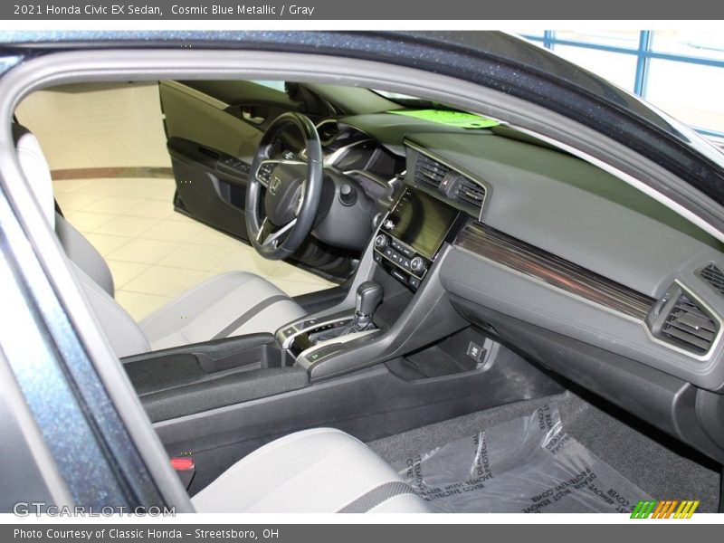 Cosmic Blue Metallic / Gray 2021 Honda Civic EX Sedan