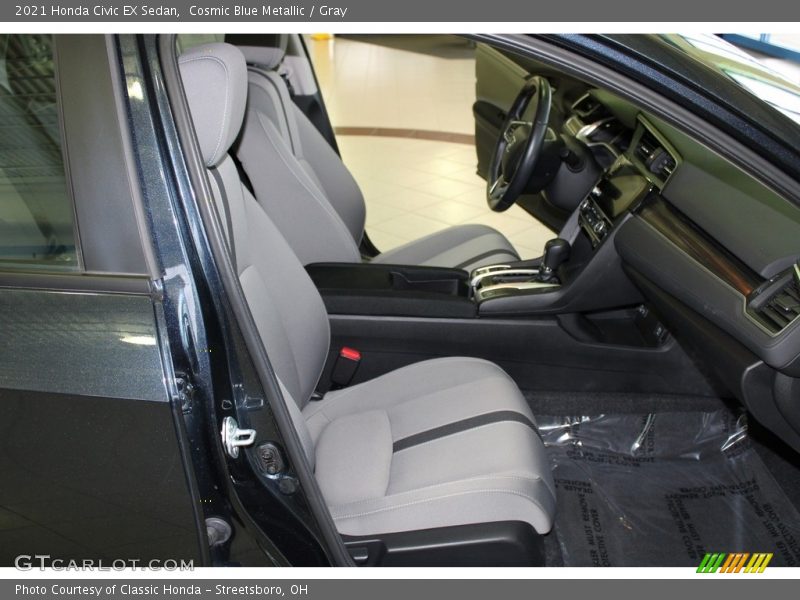 Cosmic Blue Metallic / Gray 2021 Honda Civic EX Sedan