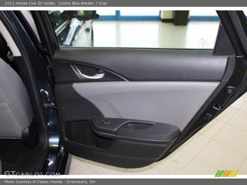 Cosmic Blue Metallic / Gray 2021 Honda Civic EX Sedan