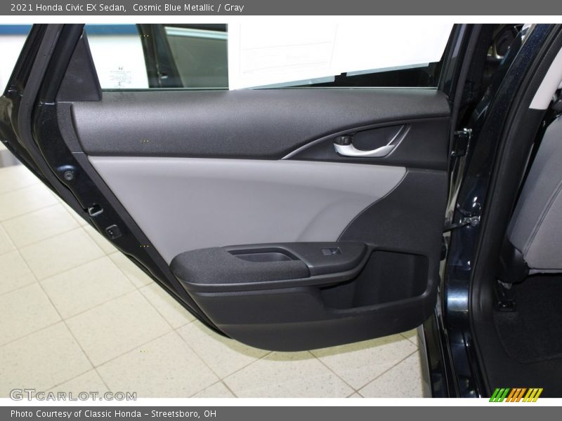 Cosmic Blue Metallic / Gray 2021 Honda Civic EX Sedan