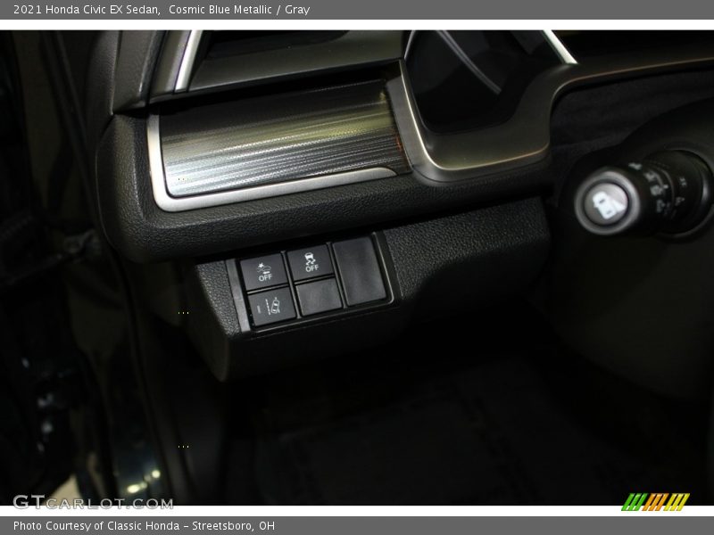 Cosmic Blue Metallic / Gray 2021 Honda Civic EX Sedan