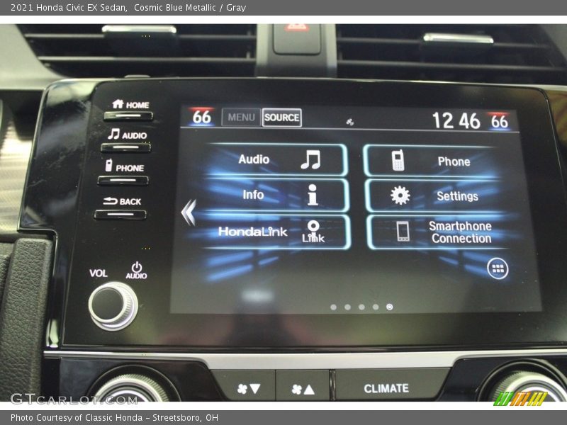 Cosmic Blue Metallic / Gray 2021 Honda Civic EX Sedan