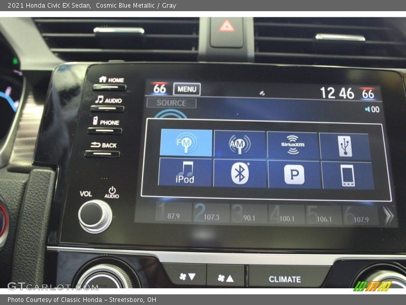 Cosmic Blue Metallic / Gray 2021 Honda Civic EX Sedan