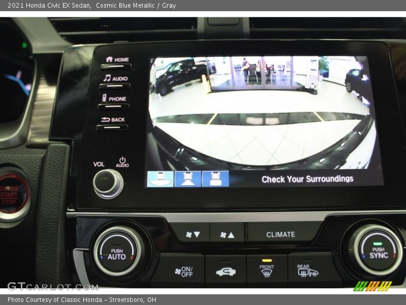 Cosmic Blue Metallic / Gray 2021 Honda Civic EX Sedan