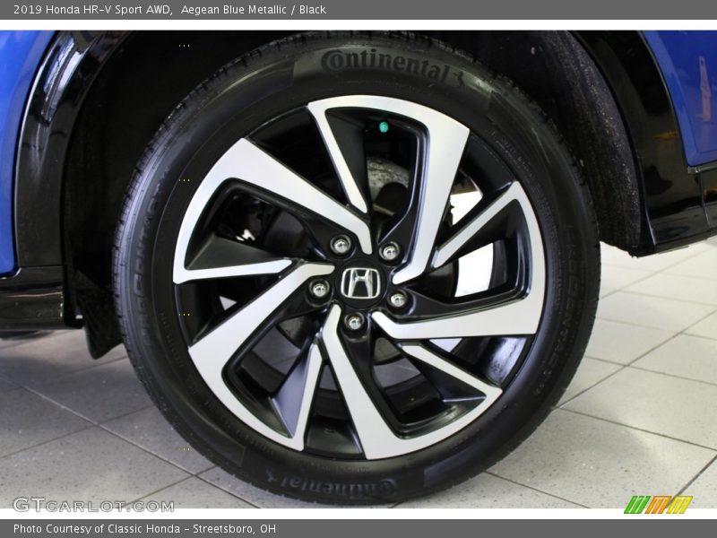 Aegean Blue Metallic / Black 2019 Honda HR-V Sport AWD