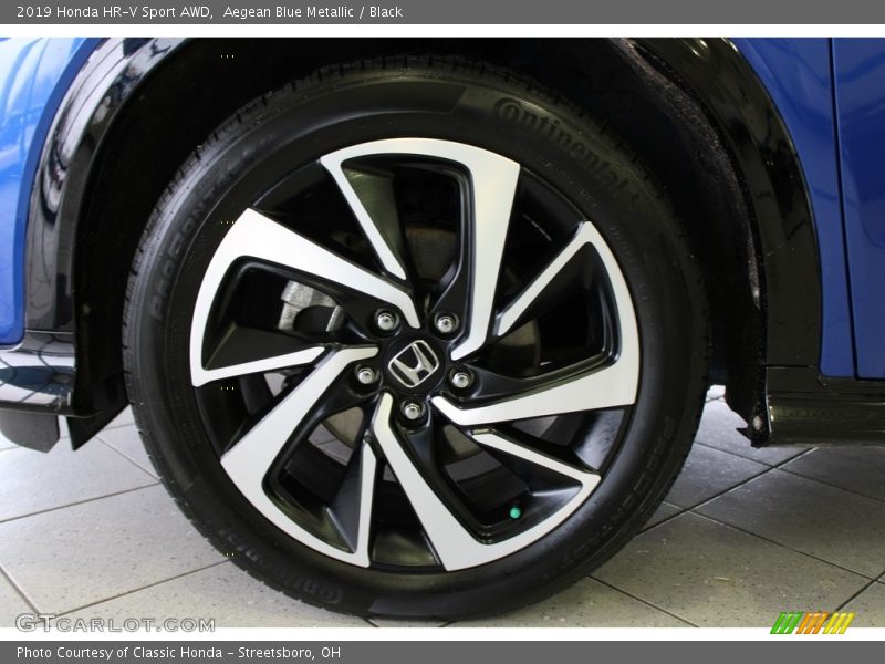 Aegean Blue Metallic / Black 2019 Honda HR-V Sport AWD
