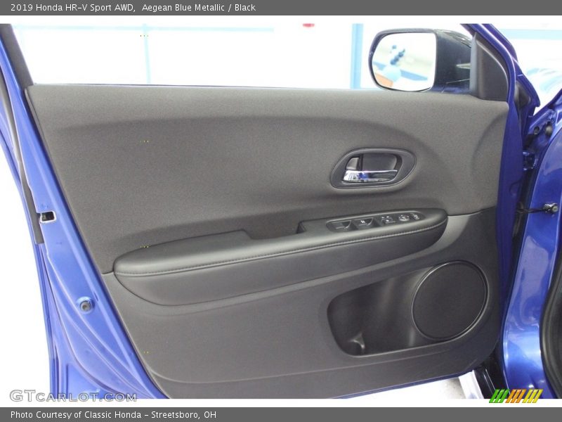 Aegean Blue Metallic / Black 2019 Honda HR-V Sport AWD