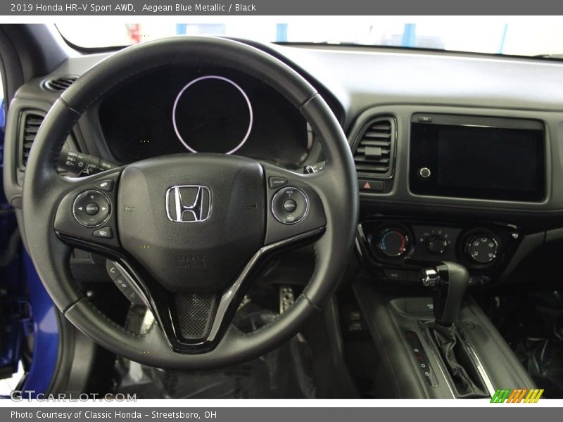 Aegean Blue Metallic / Black 2019 Honda HR-V Sport AWD